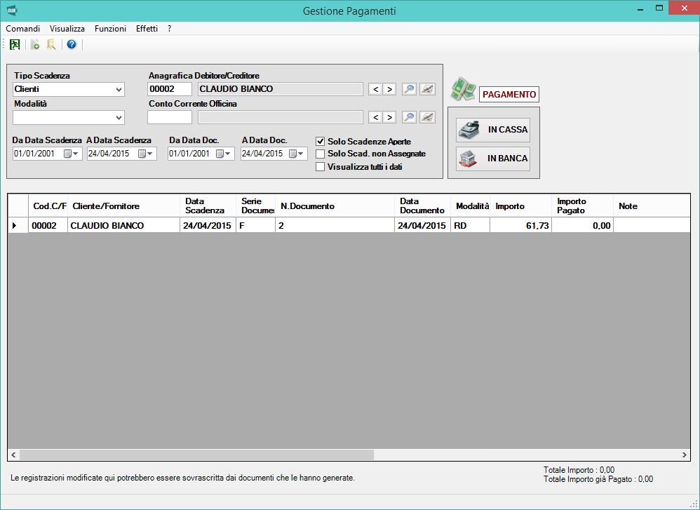 Scadenziario Pagamenti Officina Scadenziario Pagamenti Officina